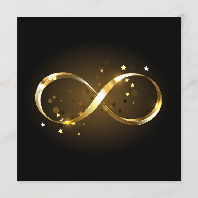 Carte Conseil Symbole d'infini doré (Devant)