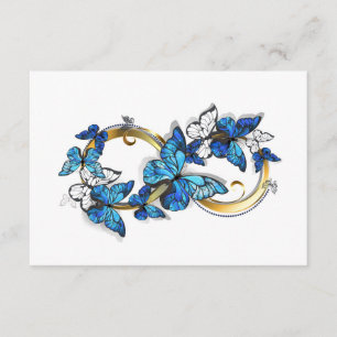 Carte Conseil Symbole infini de papillons Morpho bleus