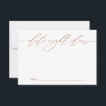 Carte Conseil Terracotta Date Nuit Idées Nouveau-marié Keepsaké<br><div class="desc">Ces cartes magnifiquement conçues offrent un moyen unique pour les invités mariages de partager leurs idées de dattes préférées avec la mariée et le marié. Idéales pour ajouter une touche personnelle à votre journée spéciale, ces cartes assurent des gardiens chéris pour le couple heureux. Parfait pour les réceptions de mariage,...</div>