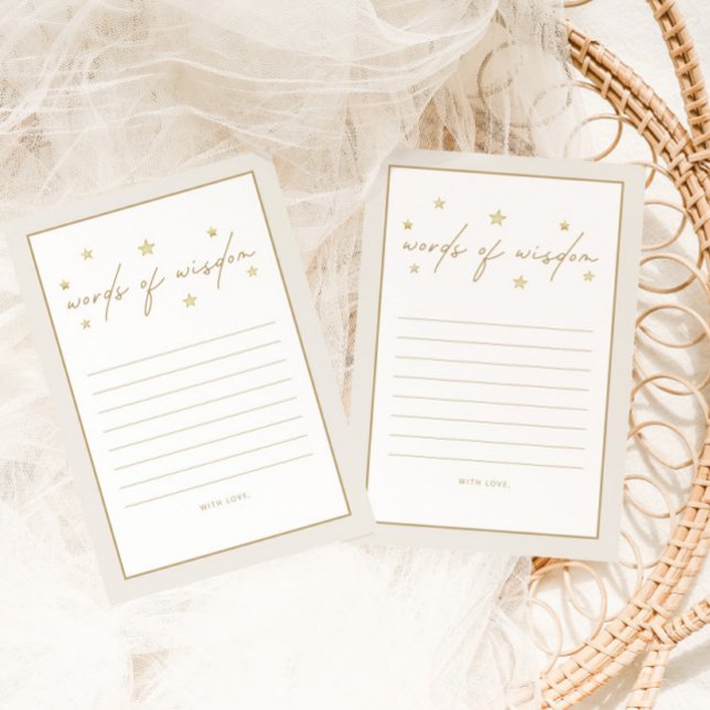 Carte Conseil Twinkle Twinkle Little Star Baby shower ivoire (Créateur téléchargé)