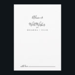 Carte Conseil Un Mariage minimaliste simple<br><div class="desc">Cette simple carte de conseil minimaliste pour mariage simple est parfaite pour un mariage moderne. Le design sobre et élégant présente une typographie de script classique et sophistiquée en noir et blanc. Ces cartes sont parfaites pour un mariage, une douche nuptiale, un baby shower, une fête de remise de diplômes...</div>