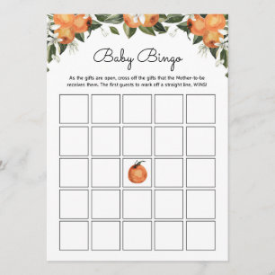 Carte Conseil Un petit jeu de Baby shower Cutie   Baby Bingo Gam