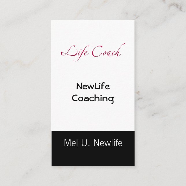 Carte Conseil Vie Entraînement Texte Laver (Devant)