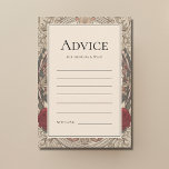 Carte Conseil Vintage Art Nouveau Antique Floral Sage Mariage<br><div class="desc">Ces jolies cartes de conseils vintages et nouvelles rendraient votre mariage encore plus agréable ! Customisez facilement le texte en cliquant sur l'option "personnaliser".</div>
