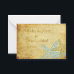 CARTE CONSEIL VINTAGE BLUE STARFISH WISHES & CONSEILS<br><div class="desc">Vintage faux parchemin avec étoiles de mer en bronze et bleu. do-it-yourself couleur,  garniture,  polices et couleurs arrière - plans. Copyright © 2008-2016 PixDezines.com™ et PixDezines™ sur zazzle.com. Tous droits réservés.</div>