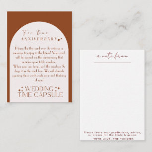 Carte Conseil Wedding Time Capsule Custom Card and Envelope 