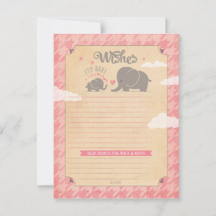 Carte Conseil Wives for Baby Girl - Elephant Advice Cards