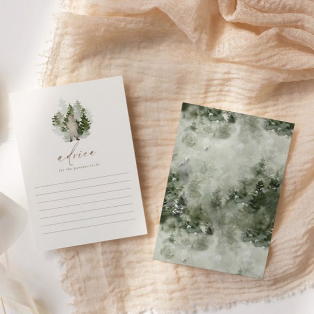 Carte Conseil Woodland Adventure Genre Baby shower neutre (Créateur téléchargé)