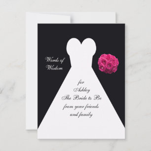 Carte Conseil Words of Wisdom for Bride Post Card - Bridal Gown