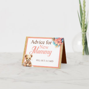 Carte Conseils pour la table de maman pour la Baby Showe