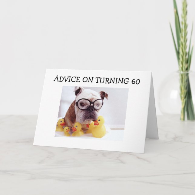 CARTE CONSEILS POUR LES "60" ANS (Devant)