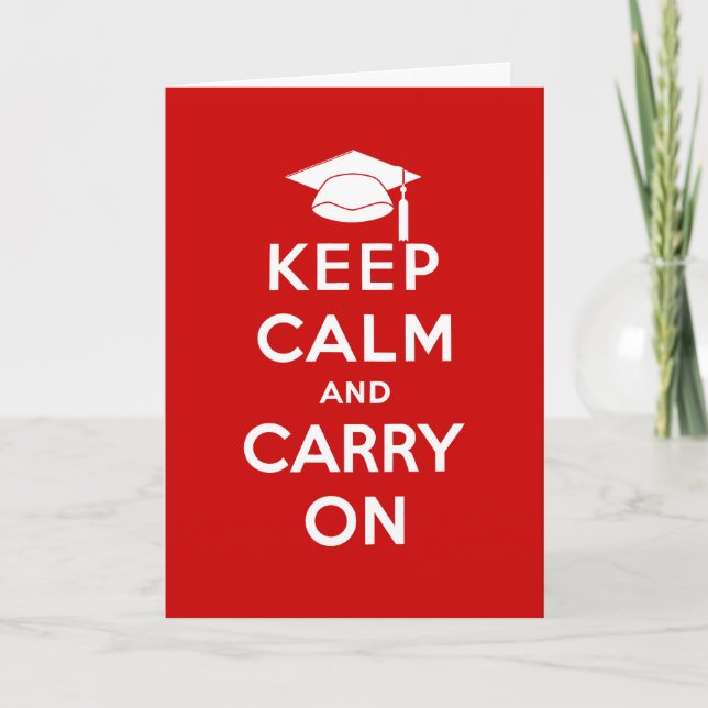 Carte Conserver le calme et continuer sur la Graduation  (Devant)