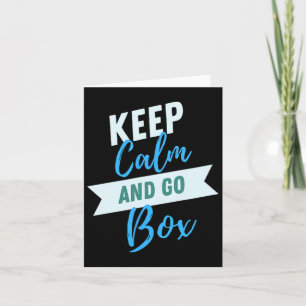 Carte Conserver Le Calme Et La Motivation De La Boîte À