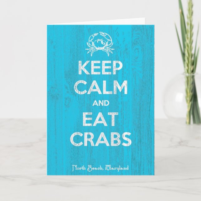 Carte Conserver le calme et manger les crabes (Devant)
