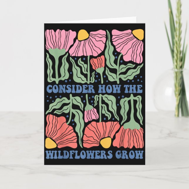 Carte Considérez comment les fleurs sauvages poussent ve (Devant)