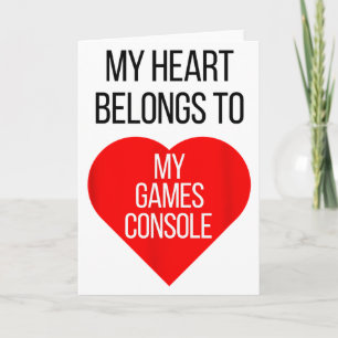 Carte Console de jeu drôle Cadeau de la Saint-Valentin p