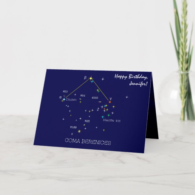 Carte Constellation Coma Berenices de l'hémisphère Nord (Devant)