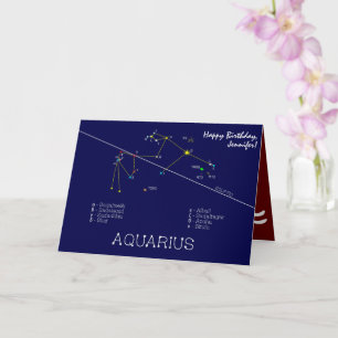 Carte Constellation zodiaque Aquarius