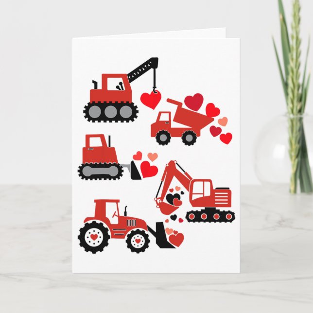 Carte Construction Truck I Dig You Funny Kid Boy Toddler (Devant)