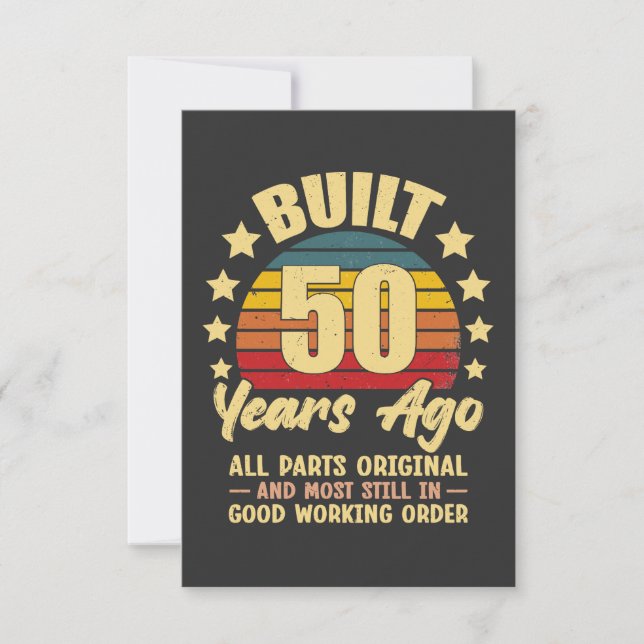 Carte Construit il y a 50 ans Toutes les pièces d'origin (Devant)