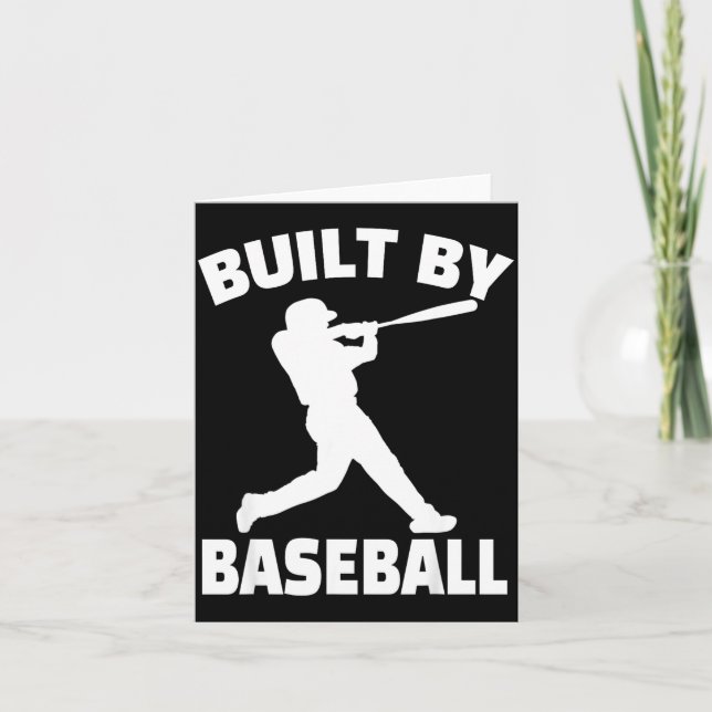 Carte Construit Par Le Baseball Drôle De Baseball Pour H (Devant)