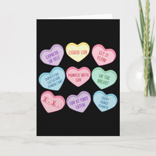 Carte Consultant en lactation Saint-Valentin Cœur Bonbon