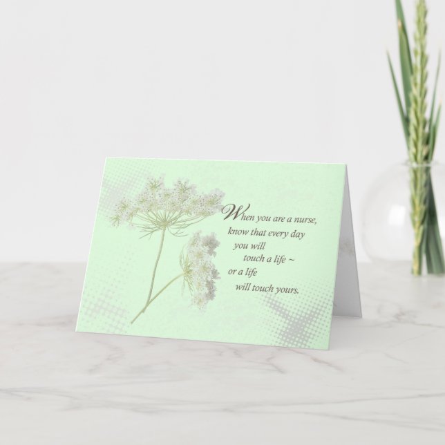 Carte Contact du jour de l'infirmière par vie (Devant)