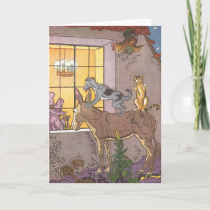 Carte Conte de fées vintage, Musiciens de la ville de Br