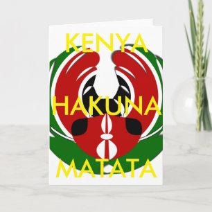 Carte Contemporain Edgy Kenyan Drapeau Motif Art Design.