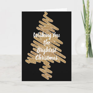 Carte Contemporaine Gold Christmas Tree