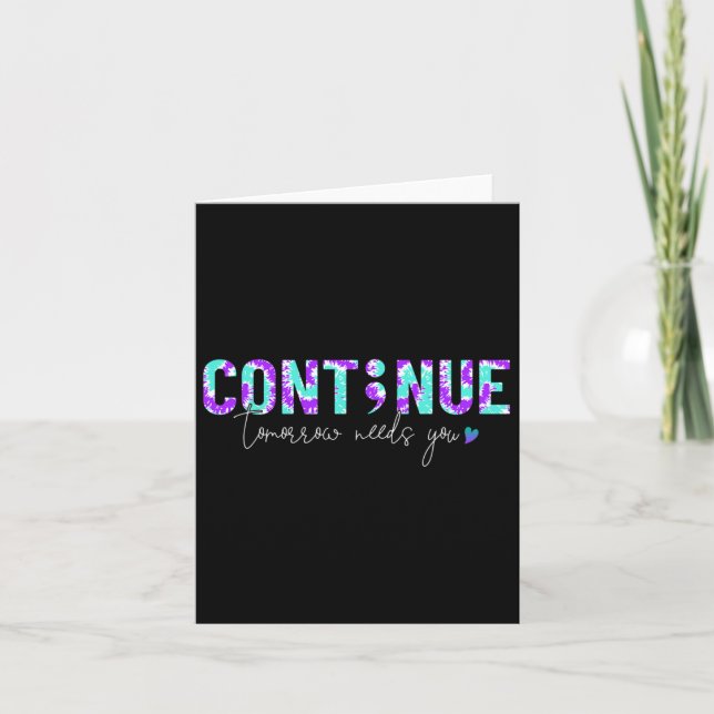 Carte Continuer la sensibilisation à la prévention du su (Devant)