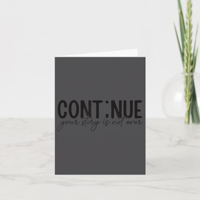 Carte Continuer Point-virgule Sensibilisation à la santé (Devant)