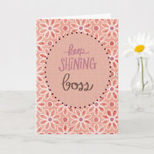 Continuez à briller Boss Peach & Mauve Floral Boss