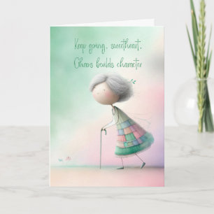 Carte Continuez Chérie Citation Inspirante Mignon Gra