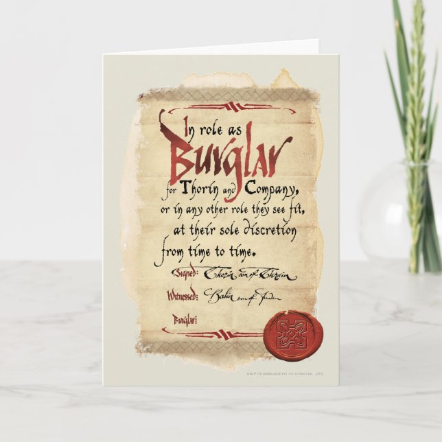 Carte Contrat de cambriolage (Devant)