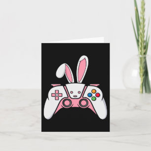 Carte Contrôleur De Jeu Avec Des Oreilles De Lapin Drôle