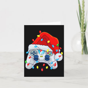 Carte Contrôleur de jeu Noël Santa Hat Gamer Boys 1
