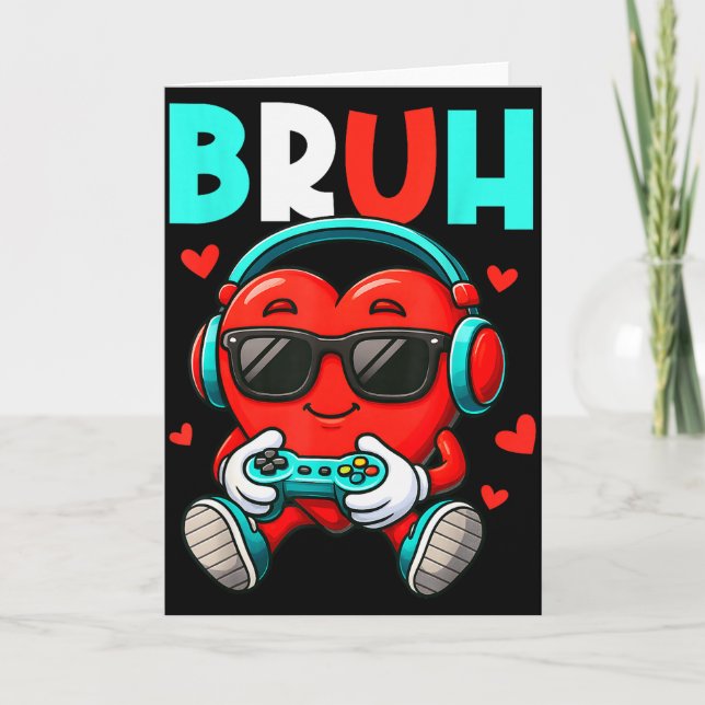 Carte Contrôleur de jeu vidéo de Saint-Valentin pour jou (Devant)