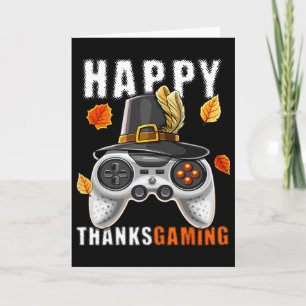 Carte Contrôleur de jeu vidéo de Thanksgiving heureux Pè