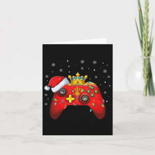 Carte Contrôleur de jeu vidéo Noël Santa Hat Gamer Bo