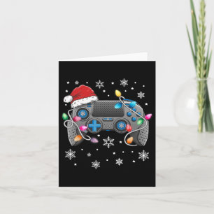 Carte Contrôleur de jeu vidéo Noël Santa Hat Gamer Bo