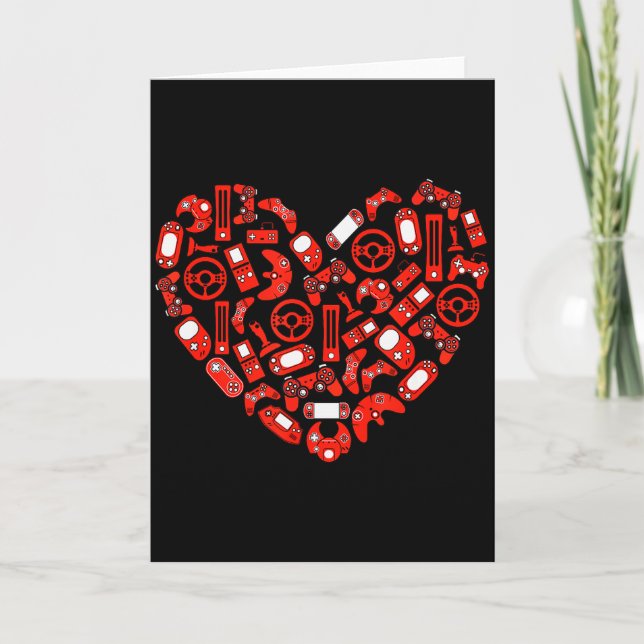 Carte Contrôleur de jeu vidéo pour la Saint-Valentin pou (Devant)