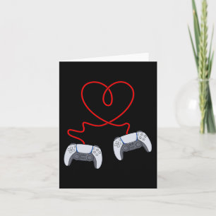 Carte Contrôleurs vidéo Joueur Valentines Jour Coeurs Ga