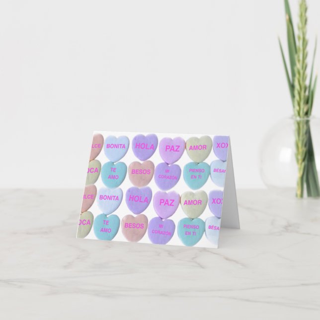 Carte Conversation Hearts (espagnol) (Devant)