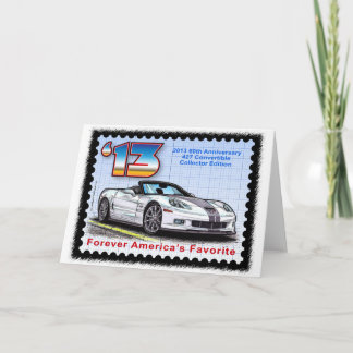 Carte Convertible 2013 d'anniversaire de Corvette