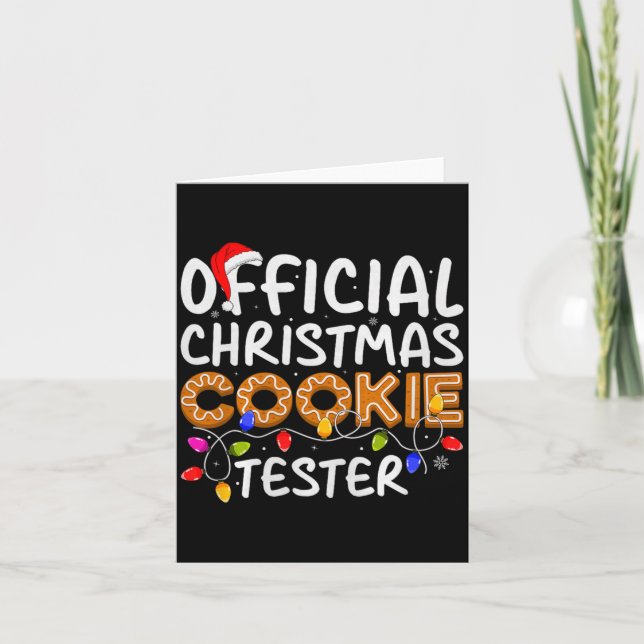 Carte Cookie Baking Crew Christmas Cookie Tester Xmas Pr (Devant)