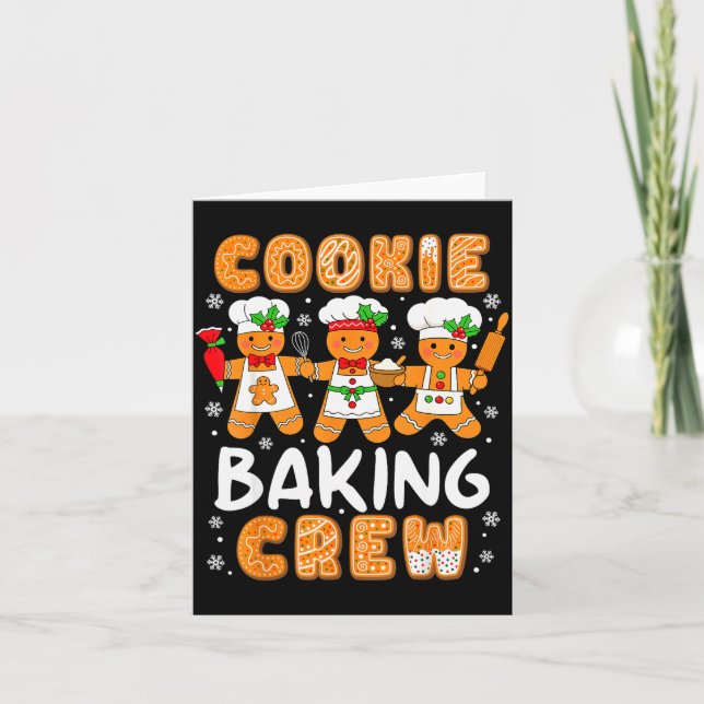 Carte Cookie Baking Crew Christmas Funny Gingerbread Lov (Devant)