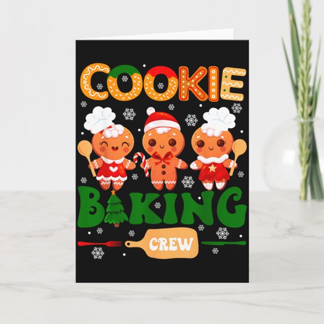 Carte Cookie Baking Crew Gingerbread Cooking Lover Xmas  (Devant)