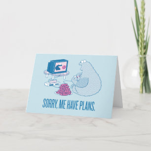 Carte Cookie Monster Désolé, J'Ai Des Plans