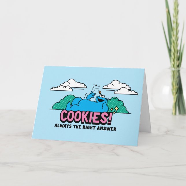 Carte Cookie Monster | Les cookies sont toujours la bonn (Devant)